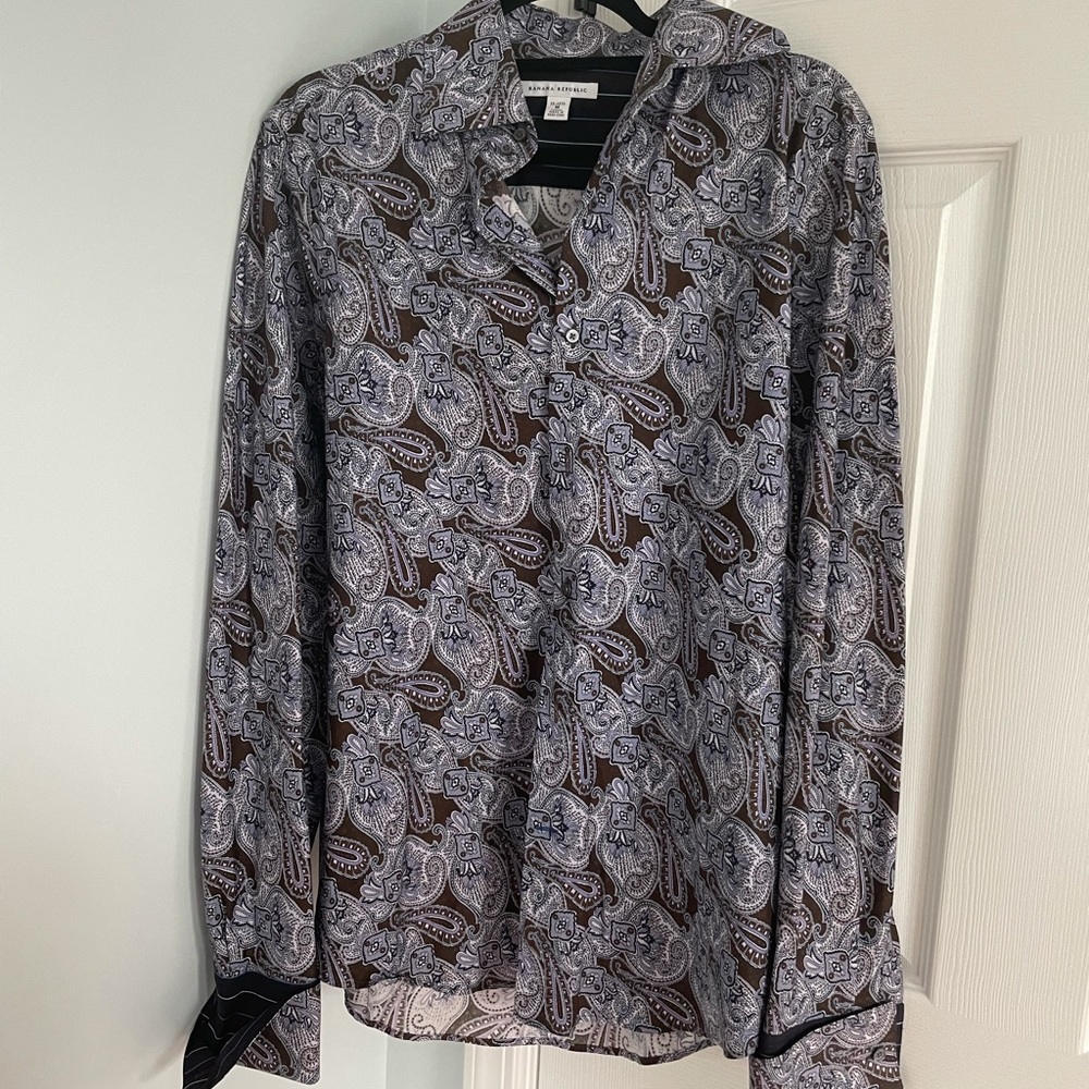 Paisley Banana Republic Button Down